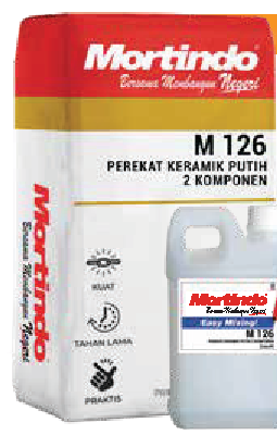 mortindo m 126 perekat keramik putih 2 komponen
