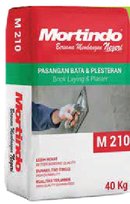 mortindo m 210 perekat bata merah plesteran dinding